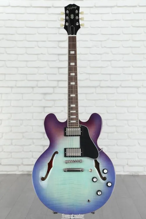  Epiphone ES-335 Figured Semi-hollowbody - Blueberry Burst