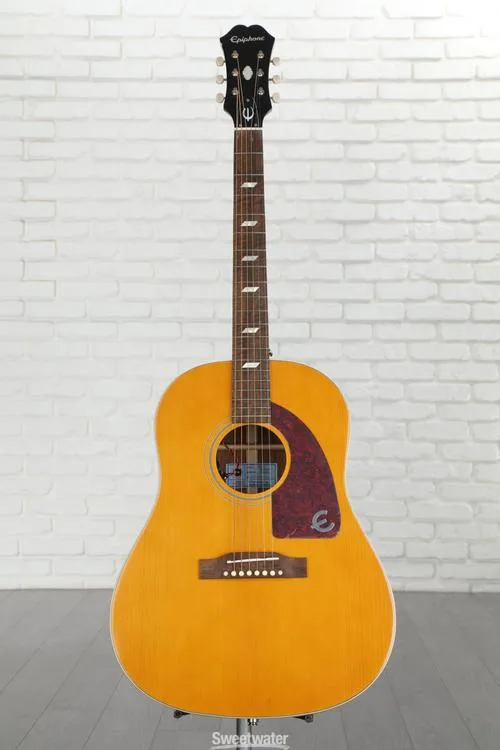  Epiphone Masterbilt Texan Acoustic-Electric Guitar - Antique Natural Aged Gloss Demo