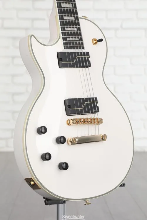  Epiphone 7-string Matt Heafy Les Paul Custom Origins Left-handed Electric Guitar - Bone White