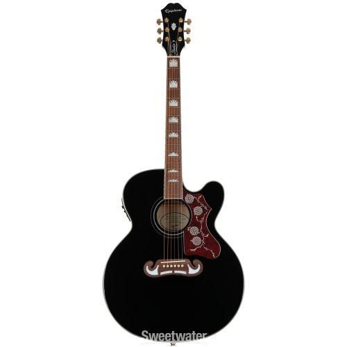  Epiphone J-200EC Studio Acoustic-Electric Guitar - Black