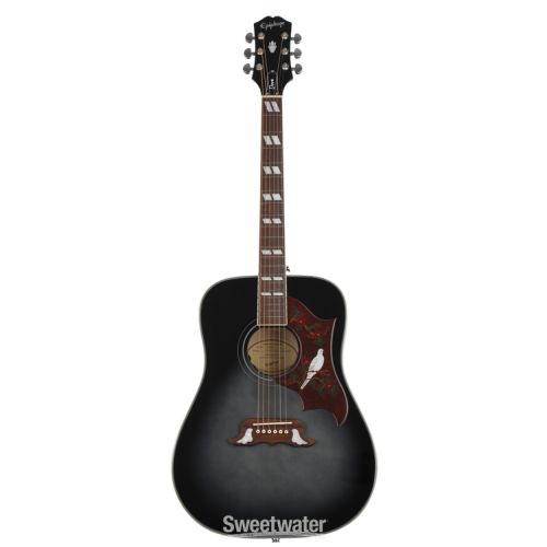  Epiphone Dove Studio Acoustic-electric - Trans Ebony Sweetwater Exclusive