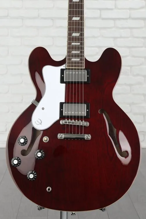 Epiphone Noel Gallagher Riviera Semi-hollow Left-handed Electric Guitar - Dark Red Wine