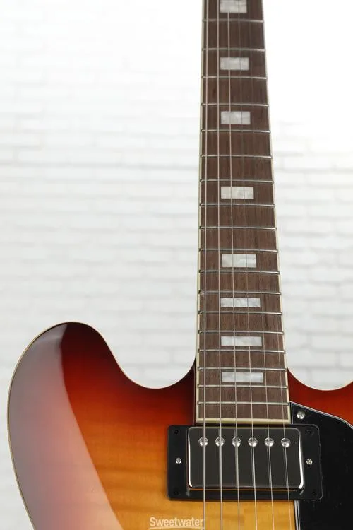  Epiphone ES-335 Figured Semi-hollowbody Electric Guitar - Raspberry Tea Burst