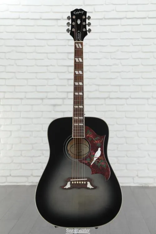  Epiphone Dove Studio Acoustic-electric - Trans Ebony Sweetwater Exclusive Demo