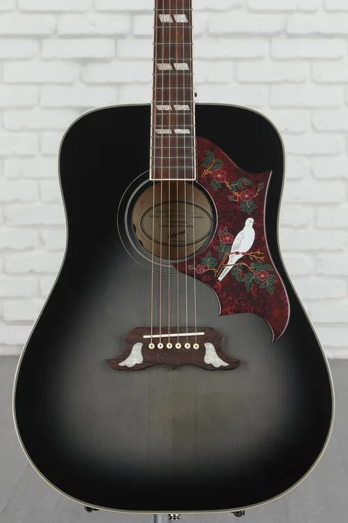  Epiphone Dove Studio Acoustic-electric - Trans Ebony Sweetwater Exclusive Demo