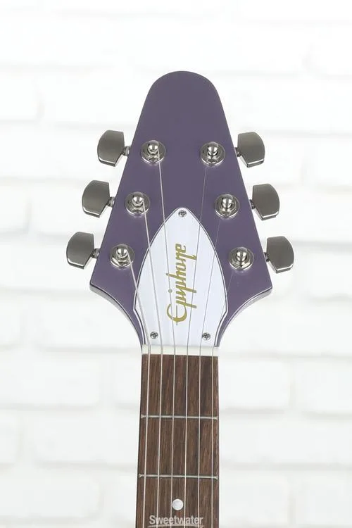  Epiphone Kirk Hammett 1979 Flying V Electric Guitar - Purple Metallic