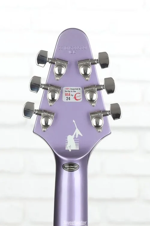  Epiphone Kirk Hammett 1979 Flying V Electric Guitar - Purple Metallic