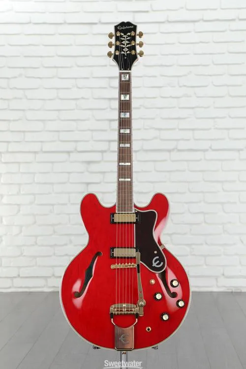  Epiphone 150th Anniversary Sheraton Semi-hollowbody Electric Guitar - Cherry Demo