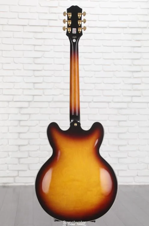  Epiphone Sheraton Frequensator Left-handed Semi-hollowbody Electric Guitar - Vintage Sunburst