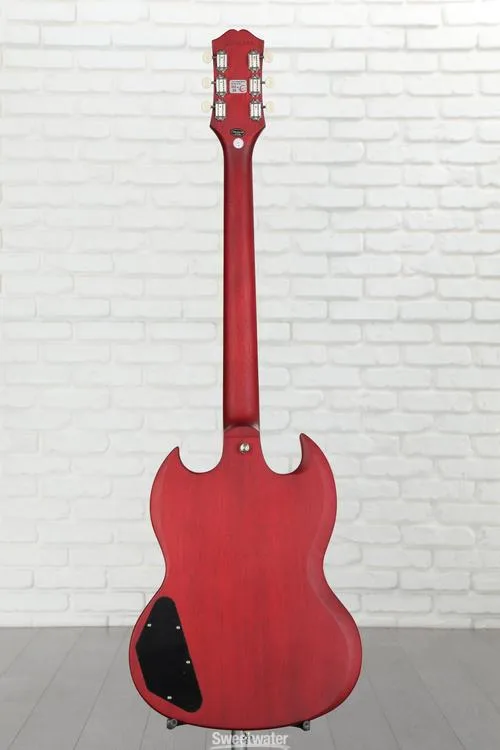  Epiphone SG Classic Worn P-90s Electric Guitar - Worn Cherry