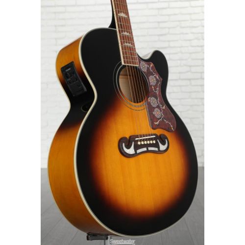  Epiphone J-200EC Studio Acoustic-Electric Guitar - Vintage Sunburst Demo