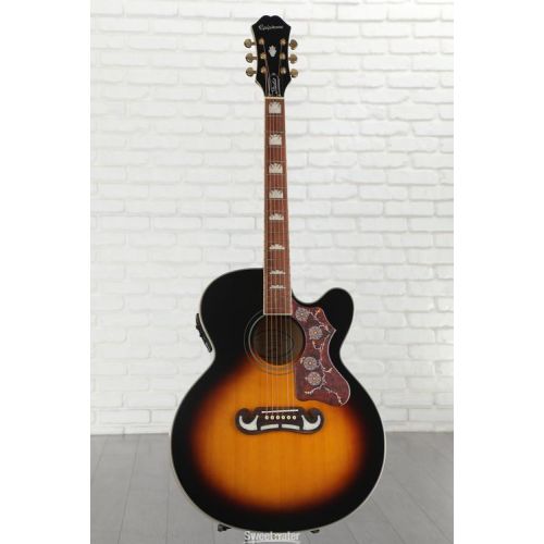  Epiphone J-200EC Studio Acoustic-Electric Guitar - Vintage Sunburst Demo