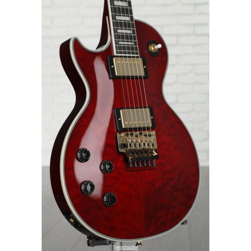  Epiphone Alex Lifeson Les Paul Custom Axcess Left-handed Electric Guitar - Ruby