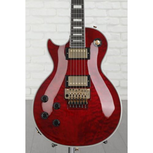  Epiphone Alex Lifeson Les Paul Custom Axcess Left-handed Electric Guitar - Ruby