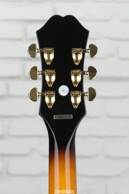  Epiphone J-200EC Studio Left-handed Acoustic-Electric Guitar - Vintage Sunburst