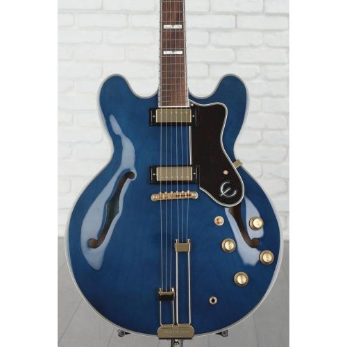  Epiphone Sheraton Frequensator Semi-hollowbody Electric Guitar - Viper Blue, Sweetwater Exclusive Demo