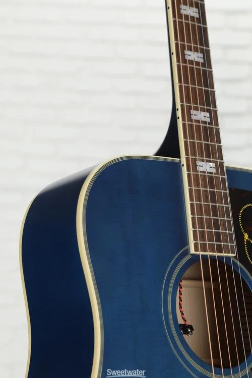  Epiphone Masterbilt Frontier Acoustic-electric Guitar - Aged Viper Blue, Sweetwater Exclusive Demo