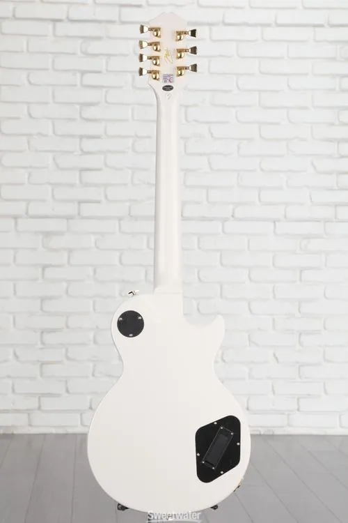  Epiphone 7-string Matt Heafy Les Paul Custom Origins Left-handed Electric Guitar - Bone White Demo