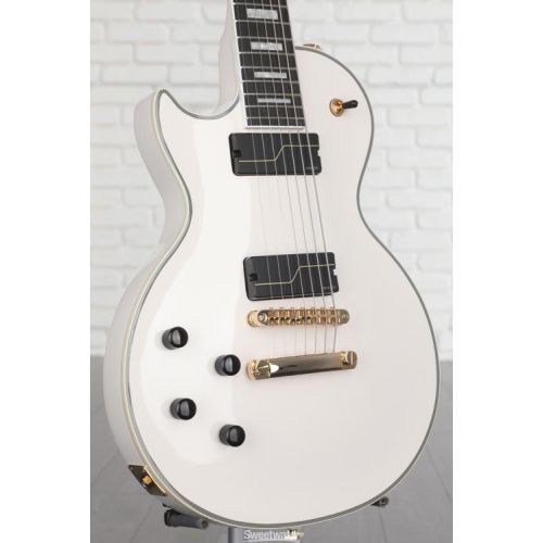  Epiphone 7-string Matt Heafy Les Paul Custom Origins Left-handed Electric Guitar - Bone White Demo