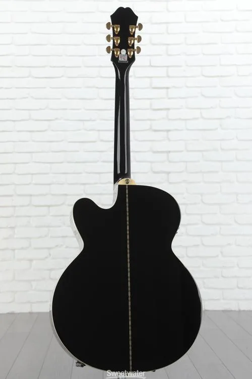  Epiphone J-200EC Studio Acoustic-Electric Guitar - Black Demo