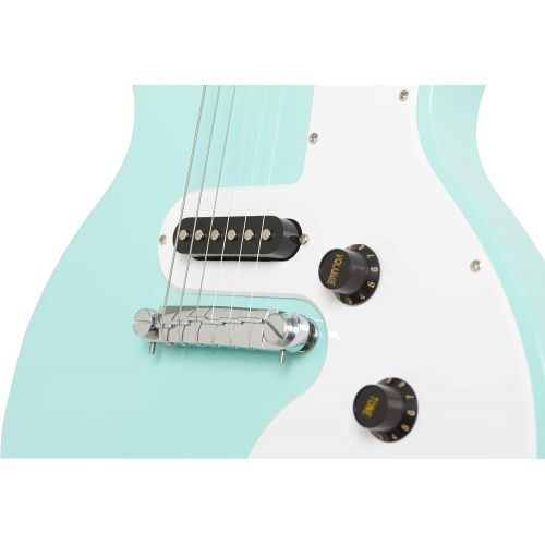  Epiphone Les Paul SL Starter Pack (Includes Mini Amp, Gigbag, Tuner, Picks, and Strap), Turquoise