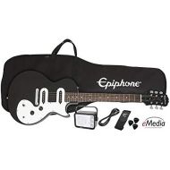 Epiphone Les Paul SL Starter Pack (Includes Mini Amp, Gigbag, Tuner, Picks, and Strap), Ebony