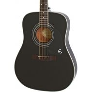 Epiphone Pro-1 Plus Solid Top Acoustic Guitar System for Beginners, Gloss Ebony Finish
