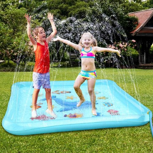  Epoch Air Sprinkler Pad & Splash Play Mat, 67 Outdoor Water Toddler Toys Summer Fun Game, Perfect Inflatable Outdoor Toys Sprinkler for Kids Boys Girls
