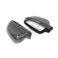 Eppar New Carbon Fiber Mirror Cover One Set for Audi A5 S5 2007-2011 (Replacement 2PCS (with Side Assit Light))