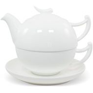 Tea for One Set weiss Epsilon Fine Bone China - TeaLogic
