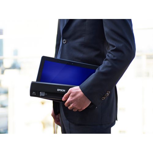 엡손 Epson WorkForce DS-40 Wireless Portable Document Scanner for PC and Mac, Sheet-fed, MobilePortable