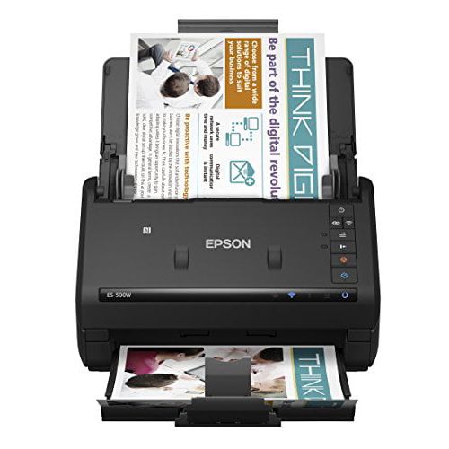 엡손 Epson WorkForce ES-500W Wireless Color Duplex Document Scanner for PC and Mac, Auto Document Feeder (ADF)