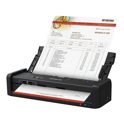 엡손 Epson WorkForce ES-300WR Wireless Color Portable Duplex Document Scanner Accounting Edition for PC and Mac, Auto Document Feeder (ADF)