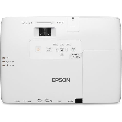 엡손 Epson, EPSV11H477020, PowerLite 1771W WXGA 3LCD Projector, 1 Each, White