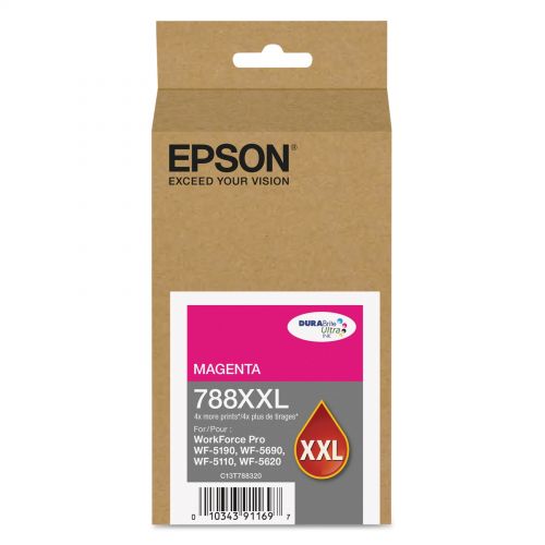 엡손 Epson (788XXL) DURABrite Ultra Extra High Capacity Magenta Ink Cartridge (4,000 Yield) T788XXL320