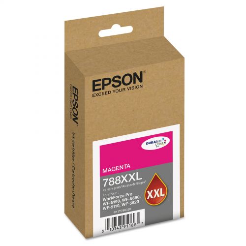 엡손 Epson (788XXL) DURABrite Ultra Extra High Capacity Magenta Ink Cartridge (4,000 Yield) T788XXL320