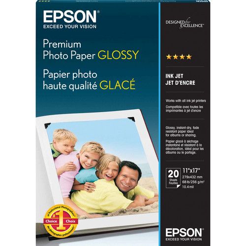 엡손 Epson Premium Photo Paper Glossy Kit (11 x 17