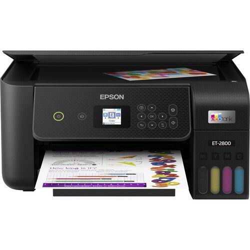 엡손 Epson EcoTank ET-2800 Wireless Color All-in-One Cartridge-Free Supertank Printer (Black)