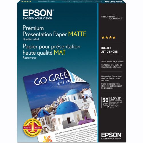 엡손 Epson Premium Presentation Paper Matte Double-Sided (8.5 x 11