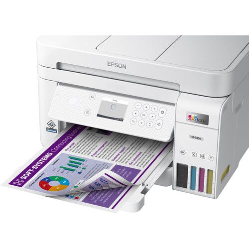 엡손 Epson EcoTank ET-3850 Wireless Color All-in-One Cartridge-Free Supertank Printer