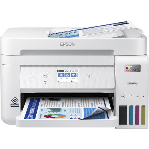 엡손 Epson EcoTank ET-4850 All-in-One Cartridge-Free Supertank Printer (White)