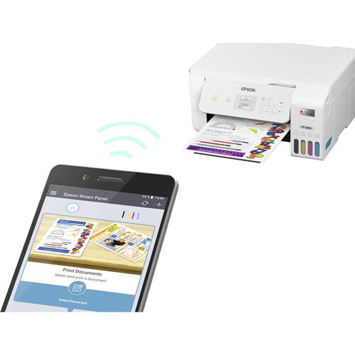 엡손 Epson EcoTank ET-2800 Wireless Color All-in-One Cartridge-Free Supertank Printer (White)