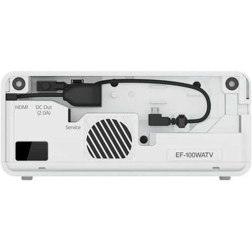 엡손 Epson EF-100 Home Theater Laser 3LCD Projector with Android TV Wireless Adapter (White)