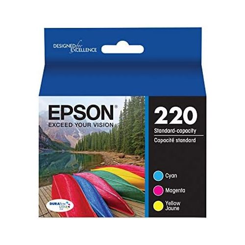 엡손 [아마존베스트]Epson T220520 DURABrite Ultra Color Combo Pack Standard Capacity Cartridge Ink (WF-2760, WF-2750, WF-2660, WF-2650, WF-2630, XP-424, XP-420, XP-320)