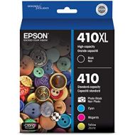 [아마존베스트]Epson 410XL Black & Standard Photo Black and C/M/Y Color Ink Cartridges, Combo 5 Pack (T410XL-BCS)