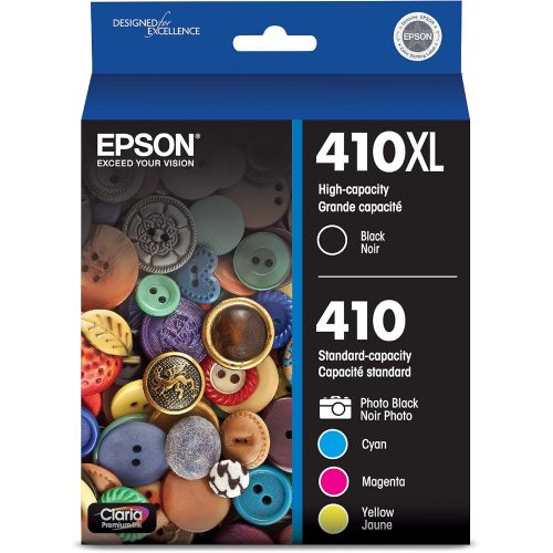 엡손 [아마존베스트]Epson 410XL Black & Standard Photo Black and C/M/Y Color Ink Cartridges, Combo 5 Pack (T410XL-BCS)