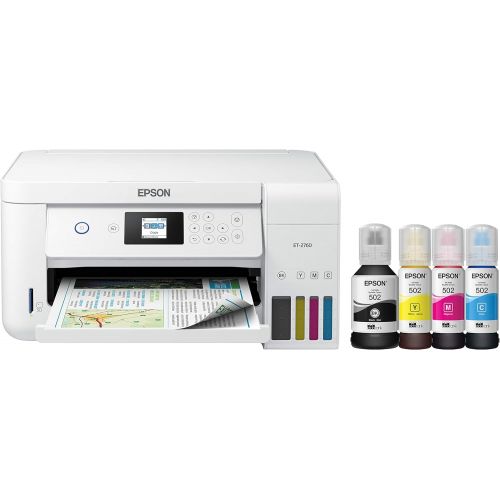 엡손 [아마존베스트]Epson EcoTank ET-2760 Wireless Color All-in-One Cartridge-Free Supertank Printer with Scanner and Copier