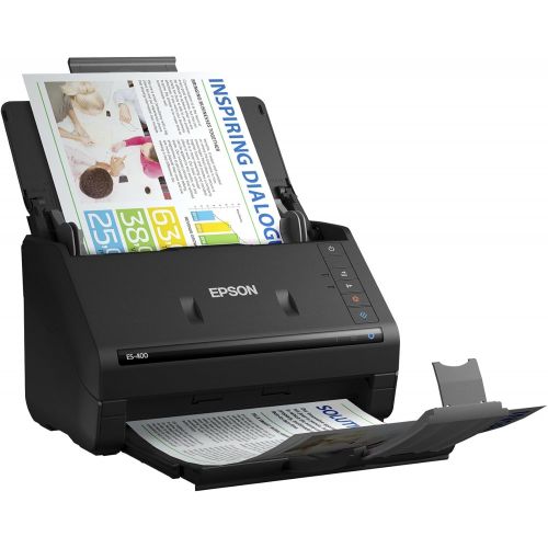 엡손 [아마존베스트]Epson WorkForce ES-400 Color Duplex Document Scanner for PC and Mac, Auto Document Feeder (ADF)