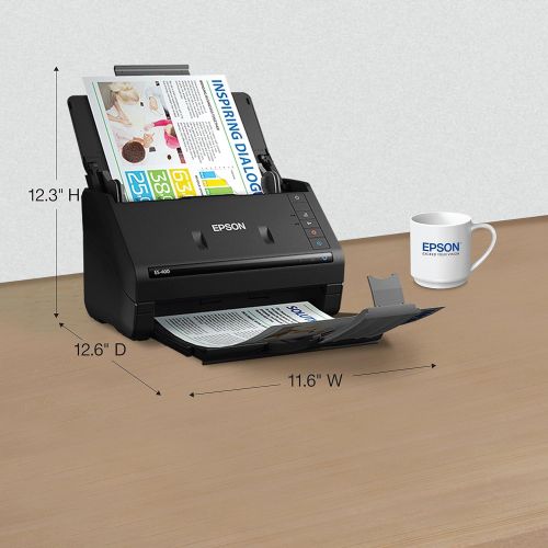 엡손 [아마존베스트]Epson WorkForce ES-400 Color Duplex Document Scanner for PC and Mac, Auto Document Feeder (ADF)