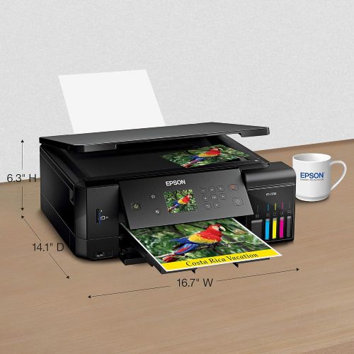 엡손 Epson Expression Premium ET-7700 EcoTank Wireless 5-Color All-in-One Supertank Printer with Scanner, Copier and Ethernet